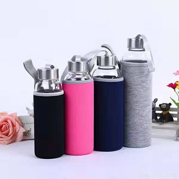 Glass Water Bottle with Sleeve