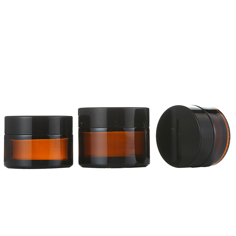 Amber Glass Cosmetic Jar