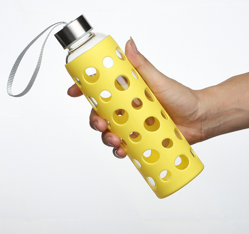 Glass Water Bottle with Sleeve