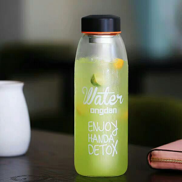 Glass Water Bottle with Sleeve