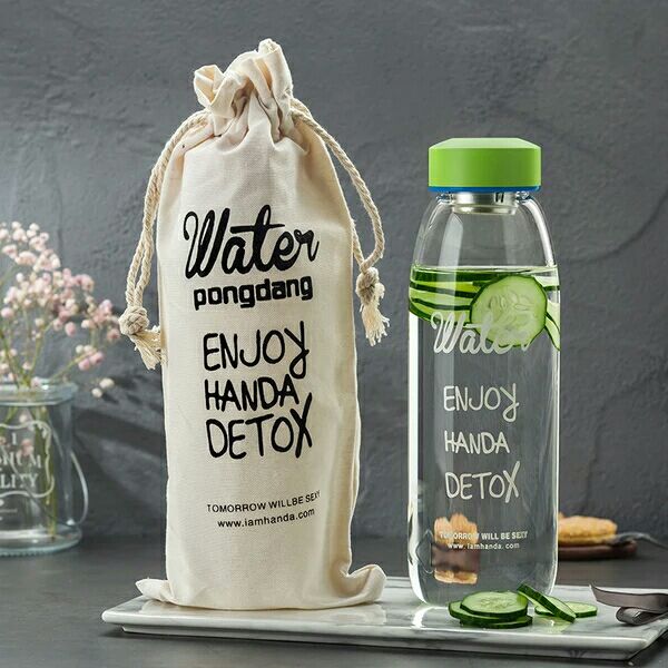 Glass Water Bottle with Sleeve