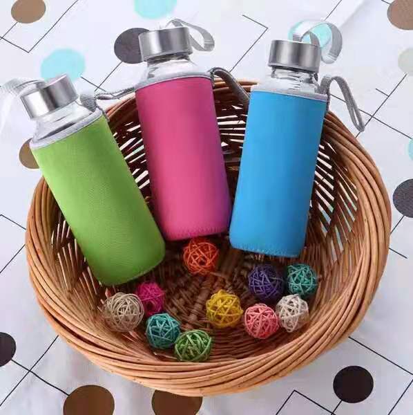 Glass Water Bottle with Sleeve