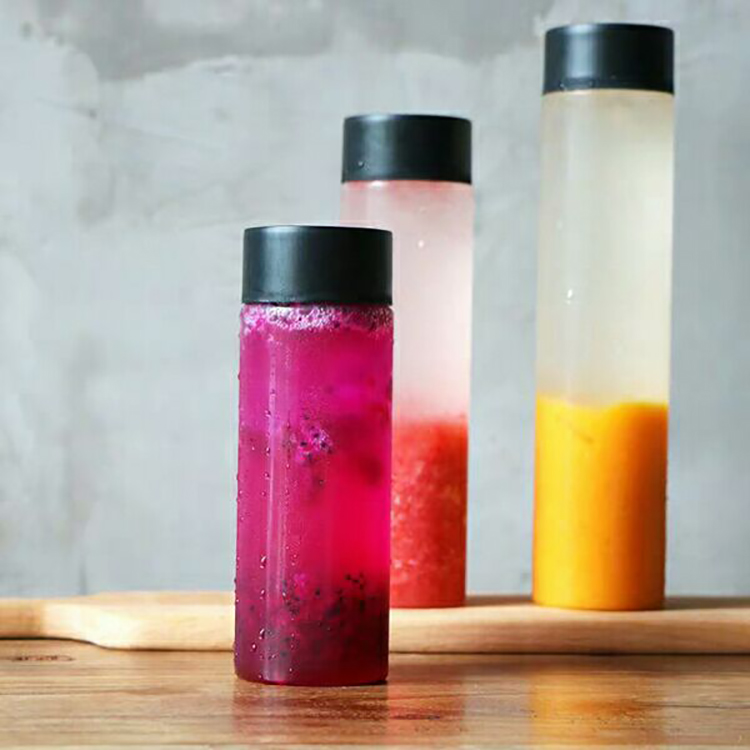 Cylinderical Glass Water Bottle