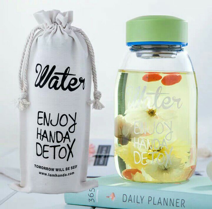 Glass Water Bottle with Sleeve