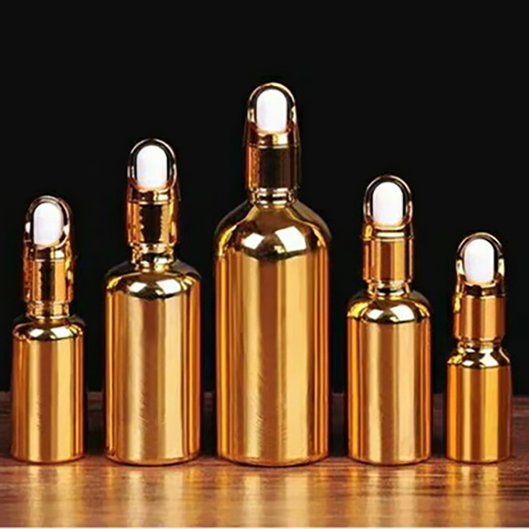 Golden Essential Oil Bottle