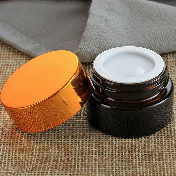 Amber Glass Cosmetic Jar