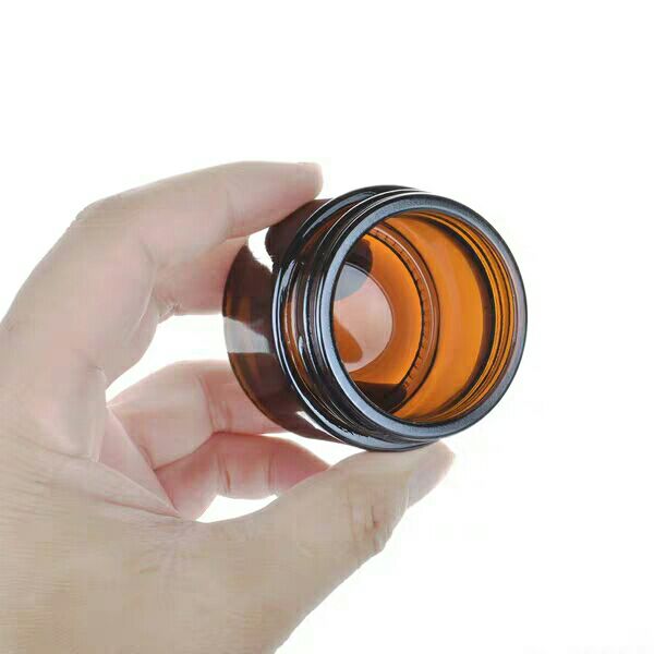 Amber Glass Cosmetic Jar