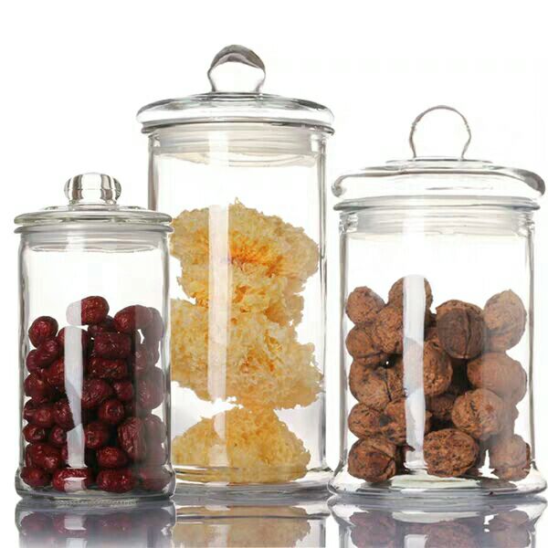 Cylinderical Glass Storage Jar