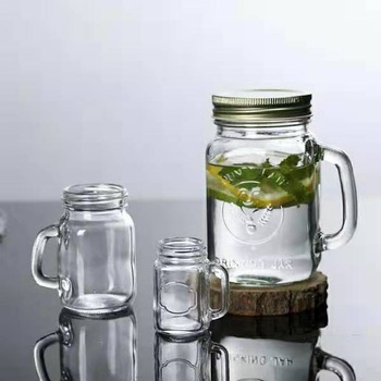 Glass Mason Jar with Cock