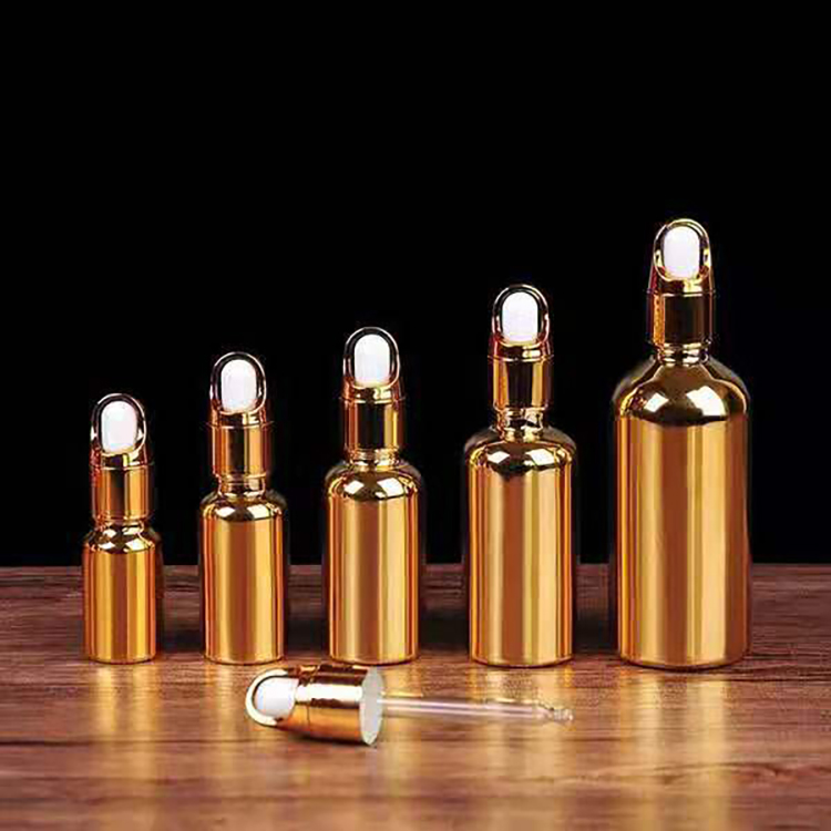 Golden Essential Oil Bottle