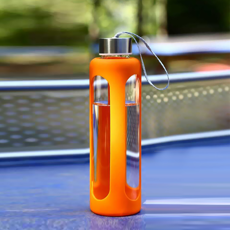 Glass Water Bottle with Sleeve