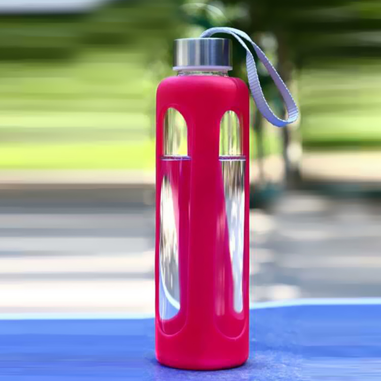 Glass Water Bottle with Sleeve