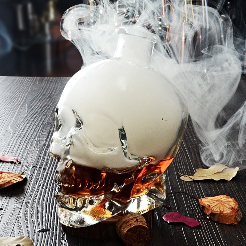 Advance Technology Skull Shape Glass Liquor Bottle