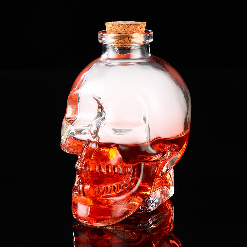 Advance Technology Skull Shape Glass Liquor Bottle